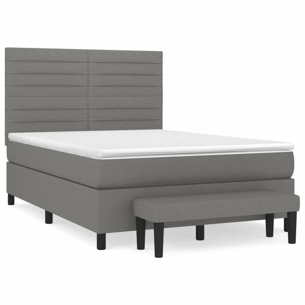 vidaXL &Kappa;&rho;&epsilon;&beta;ά&tau;&iota; Boxspring &mu;&epsilon; &Sigma;&tau;&rho;ώ&mu;&alpha; &Sigma;&kappa;&omicron;ύ&rho;&omicron; &Gamma;&kappa;&rho;&iota; 140x190 &epsilon;&kappa;. &Upsilon;&phi;&alpha;&sigma;&mu;ά&tau;&iota;&nu;&omicron;