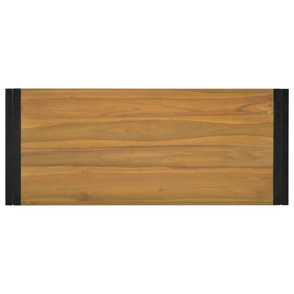 vidaXL Έπιπλο Μπάνιου Επιτοίχιο 110x45x35 εκ. από Μασίφ Ξύλο Teak