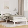 vidaXL Σκελετός Κρεβατιού Λευκό 80 x 220 cm Μασίφ ξύλο πεύκου