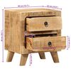vidaXL Κομοδίνο 40x32x46 cm από μασίφ ξύλο Rough Mango