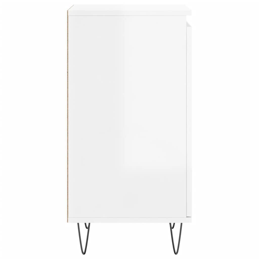vidaXL Ντουλάπια 2 τεμ. Γυαλιστ. Λευκό 40x35x70 εκ. από Επεξεργ. Ξύλο