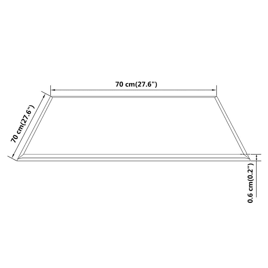vidaXL Επιφάνεια Τραπεζιού Τετράγωνη 700 x 700 χιλ. από Ψημένο Γυαλί