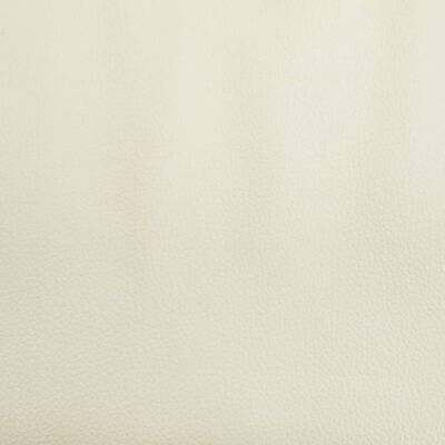 vidaXL Πολυθρόνα Ανακλινόμενη Λευκό Κρεμ Συνθετικό Δέρμα με Υποπόδιο