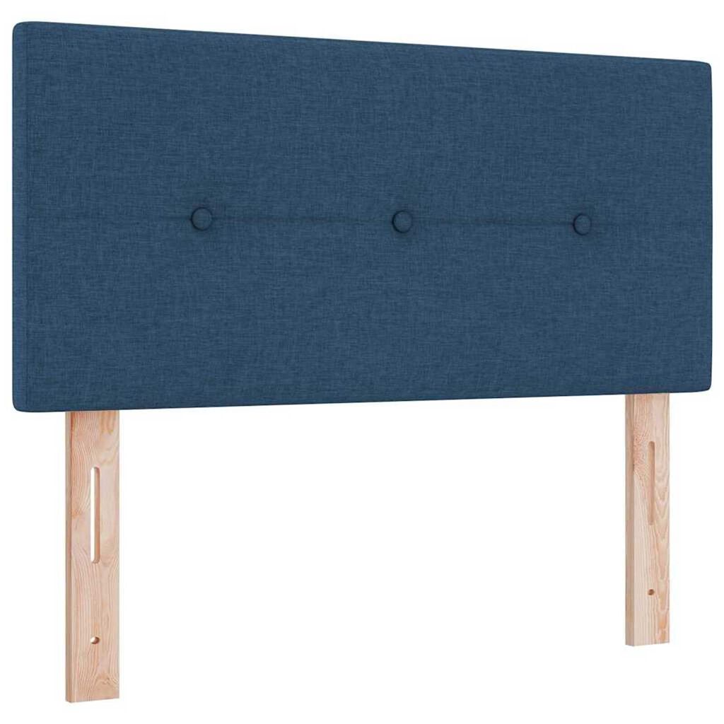 vidaXL Κρεβάτι με ελατήρια με στρώμα Μπλε 120 x 200 cm ύφασμα