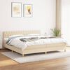 vidaXL &Kappa;&rho;&epsilon;&beta;ά&tau;&iota; Boxspring &mu;&epsilon; &Sigma;&tau;&rho;ώ&mu;&alpha; &Kappa;&rho;&epsilon;&mu; 200x200 &epsilon;&kappa;. &Upsilon;&phi;&alpha;&sigma;&mu;ά&tau;&iota;&nu;&omicron;