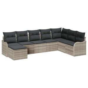 vidaXL &Sigma;&epsilon;&tau; &Kappa;&alpha;&nu;&alpha;&pi;έ &Kappa;ή&pi;&omicron;&upsilon; &mu;&epsilon; &mu;&alpha;&xi;&iota;&lambda;ά&rho;&iota; 8 pcs &Alpha;&nu;&omicron;&iota;&chi;&tau;ό &gamma;&kappa;&rho;&iota; &Pi;&omicron;&lambda;&upsilon; &rho;ά&tau;&alpha;&nu;