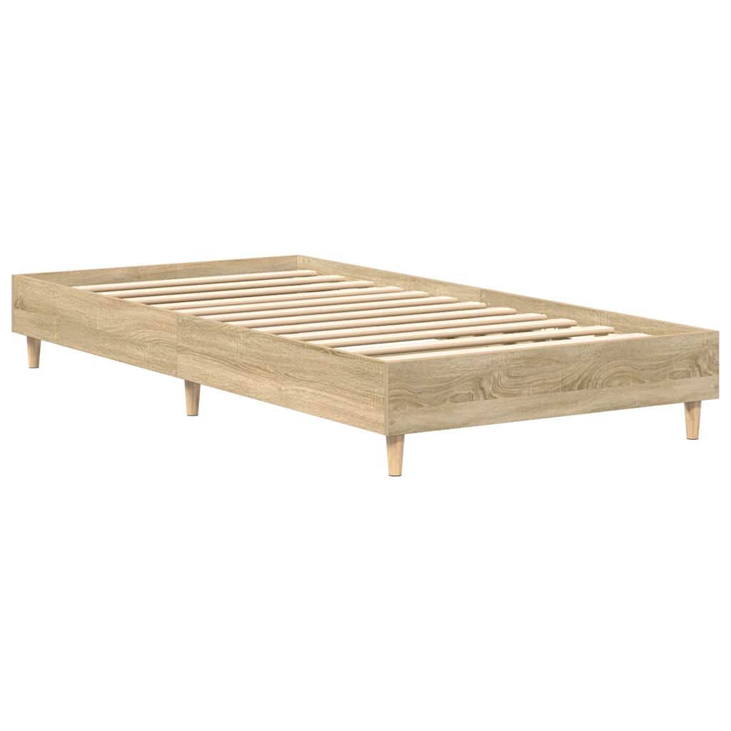 vidaXL Πλαίσιο κρεβατιού χωρίς στρώμα Sonoma Oak 100x200 cm