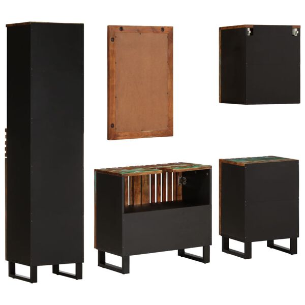 vidaXL Έ&pi;&iota;&pi;&lambda;&alpha; &Mu;&pi;ά&nu;&iota;&omicron;&upsilon; &Sigma;&epsilon;&tau; 5 &Tau;&epsilon;&mu;&alpha;&chi;ί&omega;&nu; &alpha;&pi;ό &Mu;&alpha;&sigma;ί&phi; &Xi;ύ&lambda;&omicron; &Alpha;&kappa;&alpha;&kappa;ί&alpha;&sigmaf;