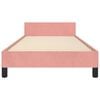 vidaXL Πλαίσιο Κρεβατιού με Κεφαλάρι Ροζ 100x200 εκ. Βελούδινο