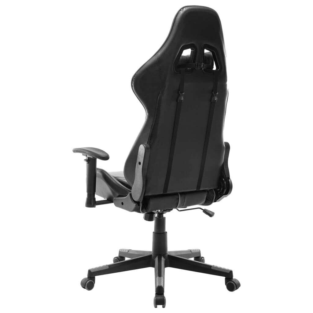 vidaXL Καρέκλα Gaming Μαύρη / Γκρι από Συνθετικό Δέρμα