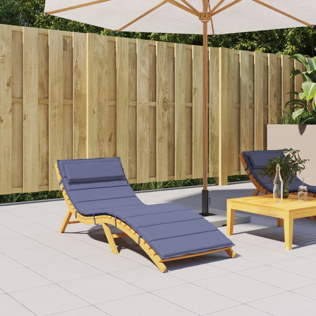 vidaXL Μαξιλάρι Ξαπλώστρας Ναυτικό Μπλε 180x60x4 εκ. από Ύφασμα Oxford