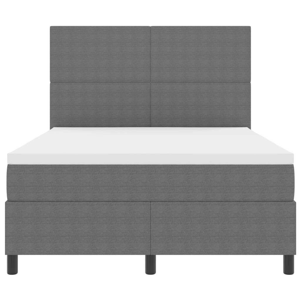 vidaXL Κρεβάτι με Στήριξη & LED Φως Γκρι 160x200 εκ Βελούδο