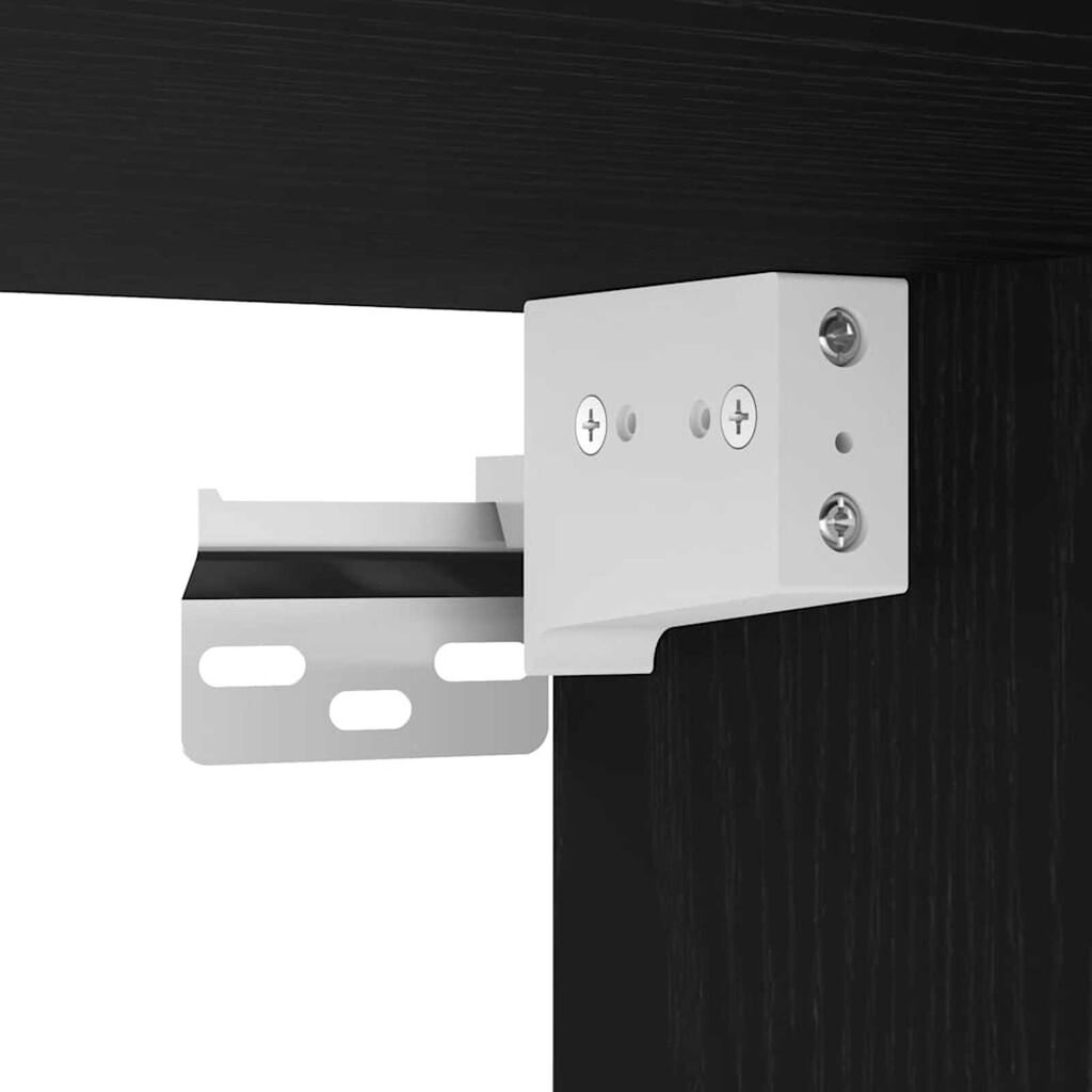vidaXL Ντουλάπι με πόρτα Μαύρο 100 x 32.5 x 35 cm Επεξεργασμένο ξύλο