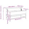 vidaXL Τραπεζάκι Σαλονιού Καπνιστή Δρυς 100x50x45 εκ. Επ. Ξύλο/Μέταλλο
