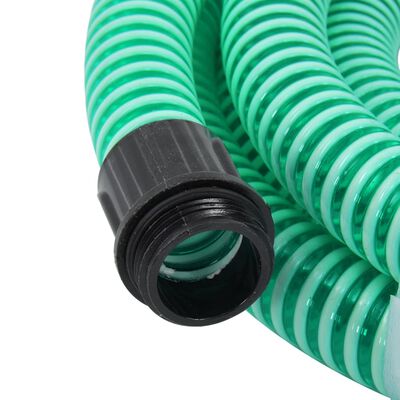 vidaXL Σωλήνας Αναρρόφησης Ορειχ. Συνδέσεις Πράσινος 4 μ/1,1" PVC