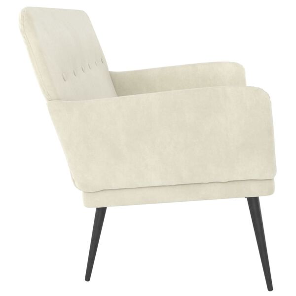 vidaXL Πάγκος Κρεμ 108x79x79 εκ. Βελούδινος