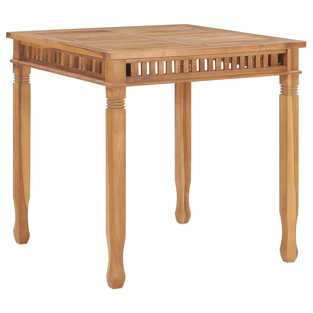 vidaXL Τραπεζαρία Κήπου 80 x 80 x 80 εκ. από Μασίφ Ξύλο Teak