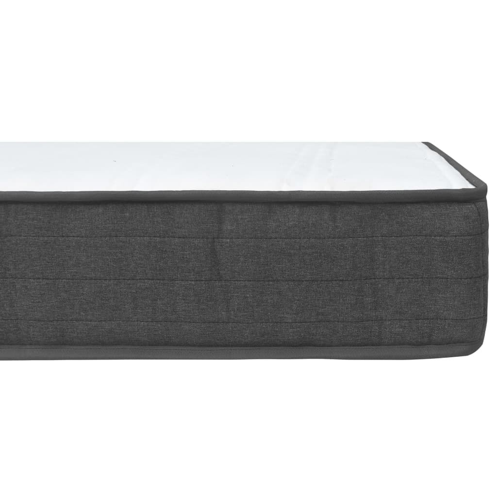 vidaXL Κρεβάτι Boxspring Σκούρο Γκρι 180 x 200 εκ. Υφασμάτινο