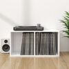 vidaXL Έπιπλο Δίσκων Βινυλίου Γυαλ. Λευκό 71x34x36 εκ. Επεξεργ. Ξύλο