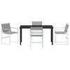 vidaXL Σέτ φαγητού για κήπο 5 pcs Λευκό 140 x 70 x 73 cm