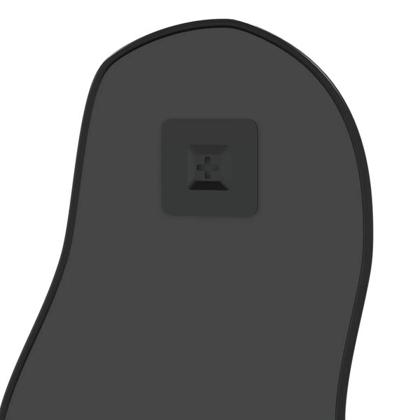 vidaXL Καθρέφτης Τοίχου Μαύρος 60x25 εκ.