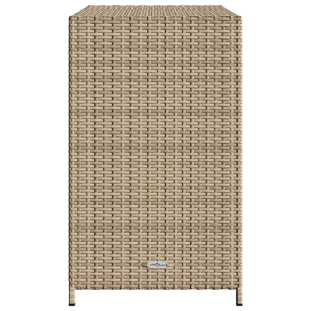 vidaXL Ντουλάπι Αποθήκευσης Κήπου Beige 83x45x76 εκ. Συνθετικό Ρατάν