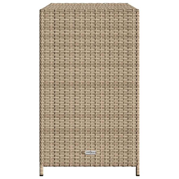 vidaXL Ντουλάπι Αποθήκευσης Κήπου Beige 83x45x76 εκ. Συνθετικό Ρατάν