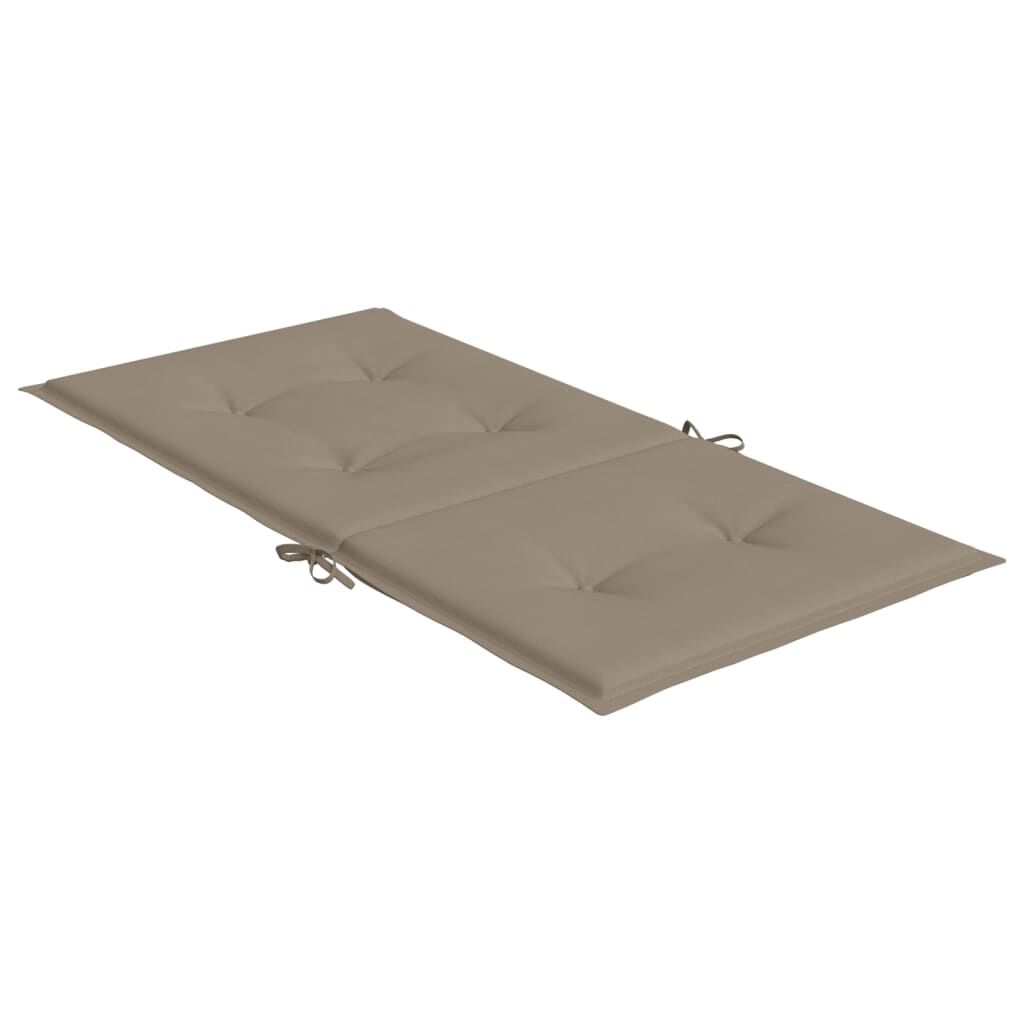 vidaXL Μαξιλάρια Καρέκλας Κήπου με Πλάτη 4 τεμ. Taupe 100x50x3 εκ.