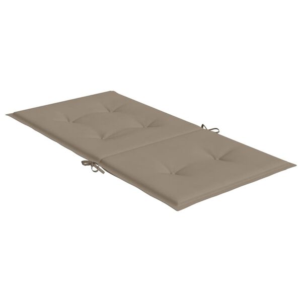 vidaXL Μαξιλάρια Καρέκλας Κήπου με Πλάτη 4 τεμ. Taupe 100x50x3 εκ.