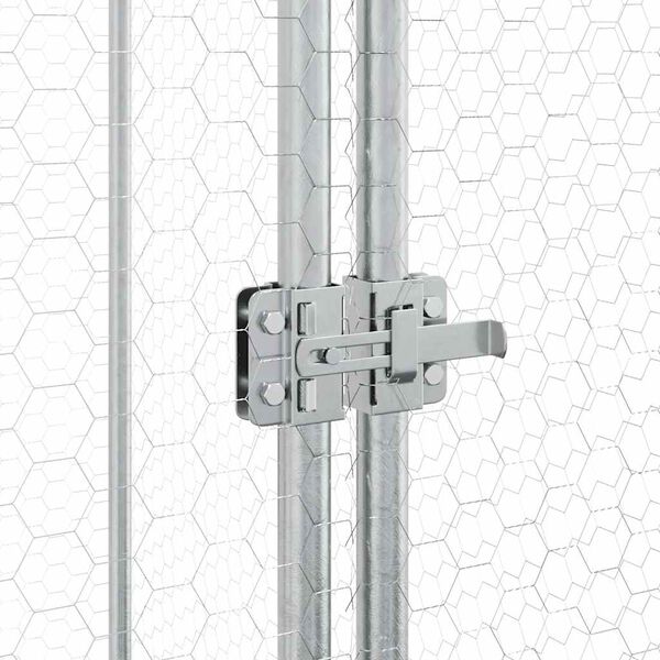 vidaXL Κοτέτσι - Κλουβί Ασημί 100x100x190 εκ. από Γαλβανισμένο Χάλυβα