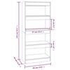 vidaXL Βιβλιοθήκη/Διαχωρ. Χώρου Λευκό 60x30x135 εκ. Επεξεργασμένο Ξύλο