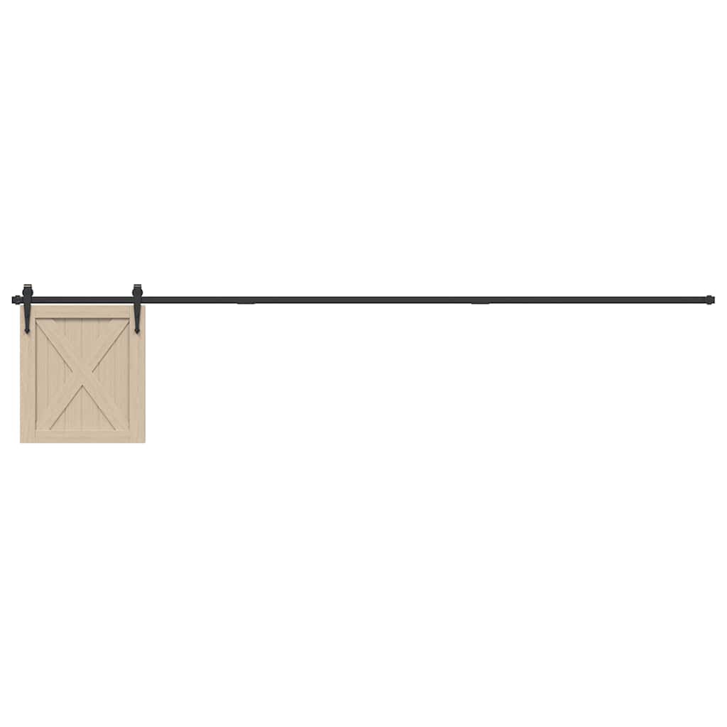 vidaXL Κιτ συρόμενης πόρτας γραφείου 244 cm από ανθρακούχο χάλυβα