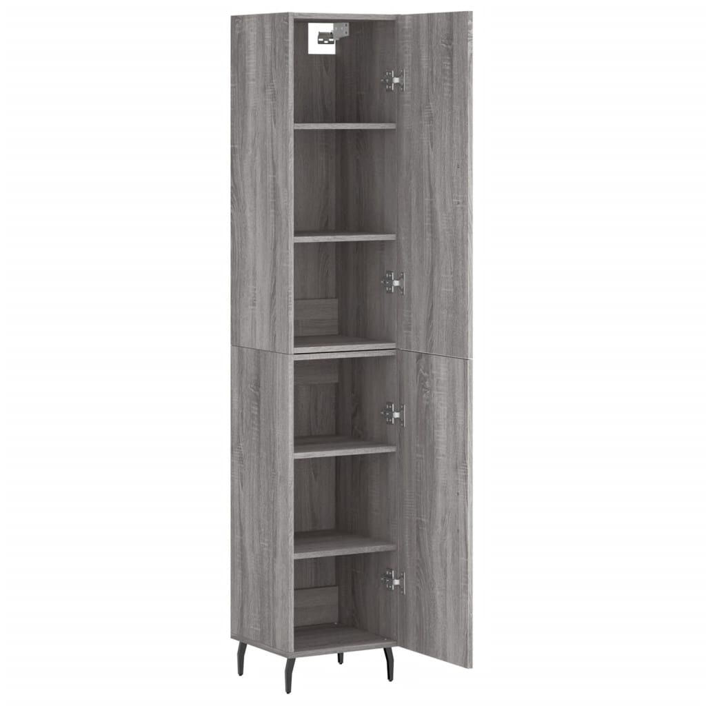 vidaXL Μπουφές Sonoma Γκρι 34,5 x 34 x 180 εκ. από Επεξεργασμένο Ξύλο