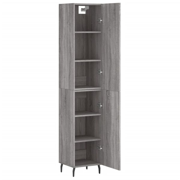 vidaXL Μπουφές Sonoma Γκρι 34,5 x 34 x 180 εκ. από Επεξεργασμένο Ξύλο