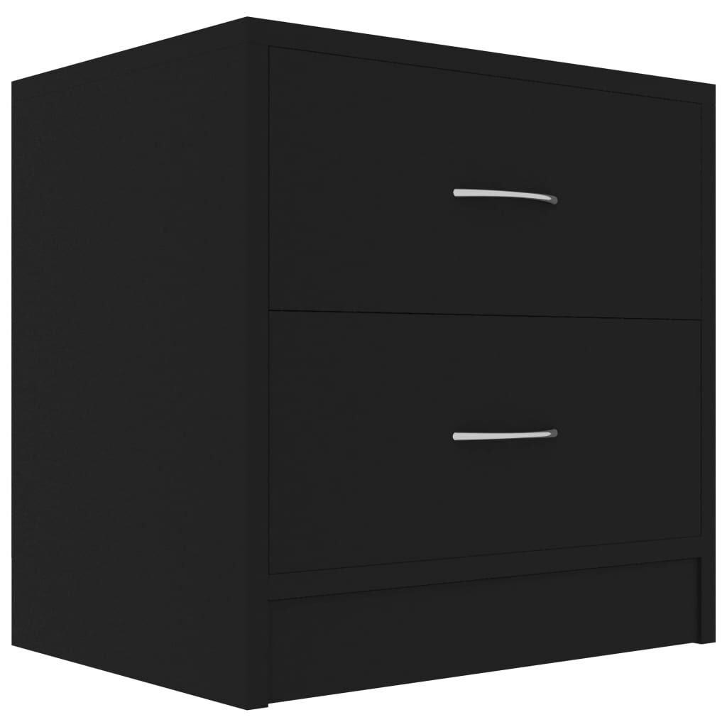 vidaXL Κομοδίνα 2 τεμ. Μαύρα 40 x 30 x 40 εκ. από Επεξ. Ξύλο