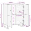 vidaXL Βοηθητικό Έπιπλο Καφέ/Μαύρο 60x33,5x75 εκ. Μασίφ Ξύλο Μάνγκο