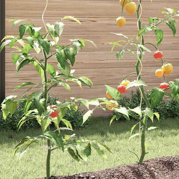 vidaXL Σπειροειδή στηρίγματα φυτών 5 pcs Ασημί 150 cm