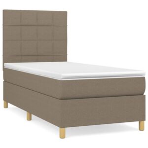vidaXL &Kappa;&rho;&epsilon;&beta;ά&tau;&iota; Boxspring &mu;&epsilon; &Sigma;&tau;&rho;ώ&mu;&alpha; Taupe 80x200 &epsilon;&kappa;. &Upsilon;&phi;&alpha;&sigma;&mu;ά&tau;&iota;&nu;&omicron;
