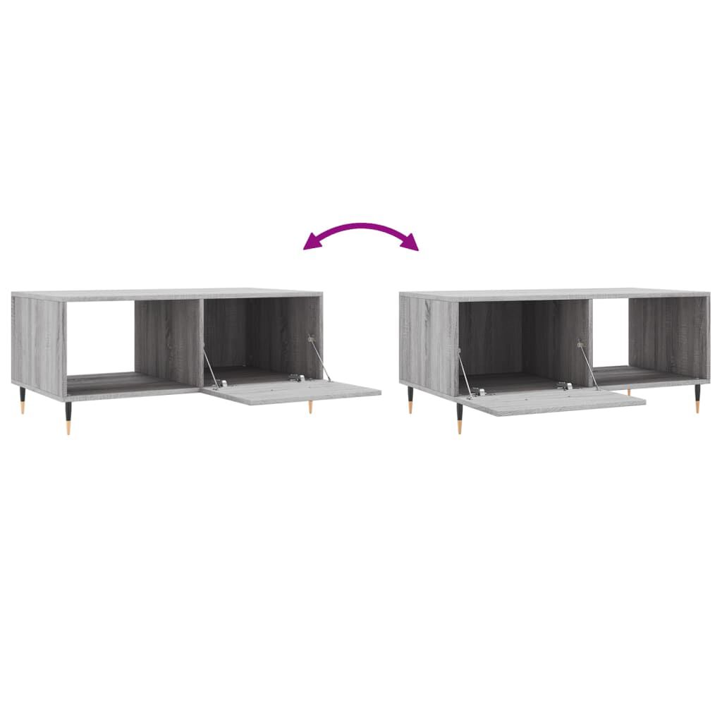 vidaXL Τραπεζάκι Σαλονιού Γκρι Sonoma 90x50x40 εκ. Επεξεργασμένο Ξύλο