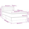 vidaXL Κρεβάτι Boxspring με Στρώμα Σκούρο Μπλε 80 x 200 εκ. Βελούδινο