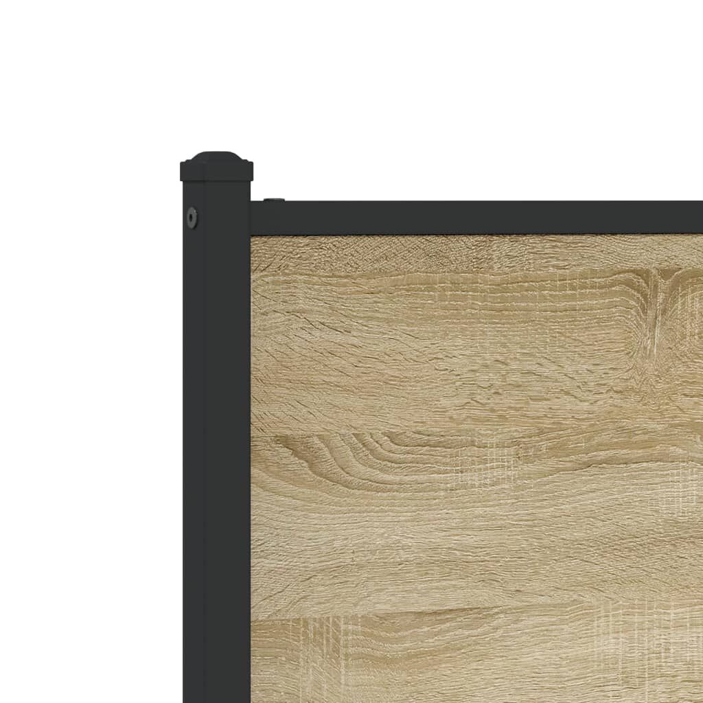 vidaXL Σκελετός Κρεβ. Χωρίς Στρώμα Sonoma Δρυς 90x200 εκ. Μεταλλικό