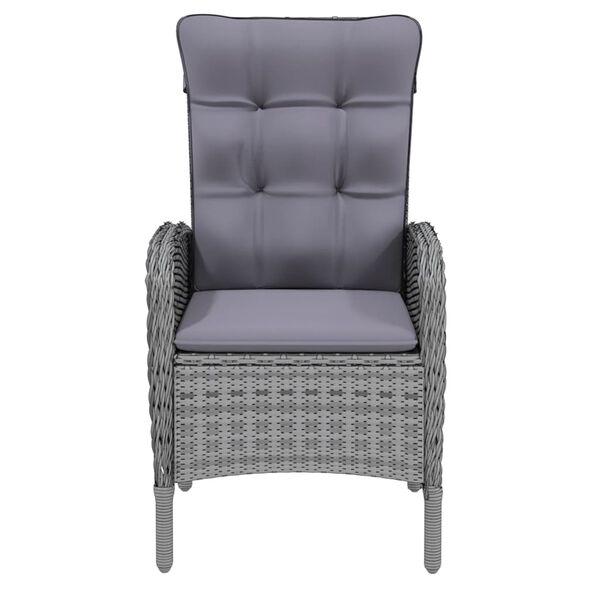 vidaXL Σετ Τραπεζαρίας Κήπου 5 Τεμαχίων Γκρι από Συνθετικό Ρατάν