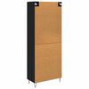 vidaXL Highboard &Mu;&alpha;ύ&rho;&eta; &Omicron;&xi;&upsilon;ά 69,5 x 34 x 180 &epsilon;&kappa;. &Epsilon;&pi;&epsilon;&xi;&epsilon;&rho;&gamma;&alpha;&sigma;&mu;έ&nu;&omicron; &xi;ύ&lambda;&omicron;