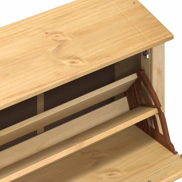vidaXL Παπουτσοθήκη Corona 99x32x163,5 εκ. από Μασίφ Ξύλο Πεύκου