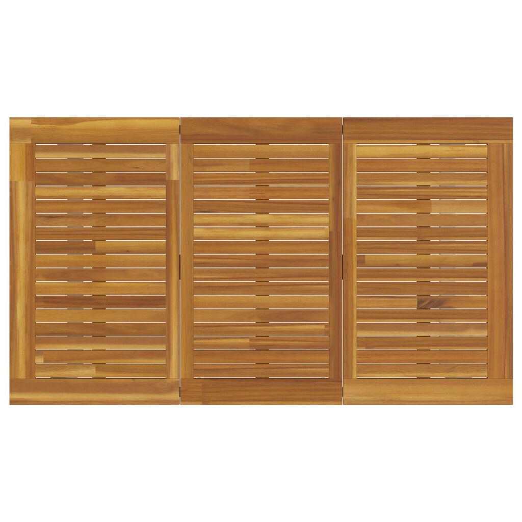 vidaXL Εξωτερικό Τραπεζάκι Φαγητού Γκρι 140x80x75 εκ. Ατσάλι & Μασίφ ξύλο ακακίας