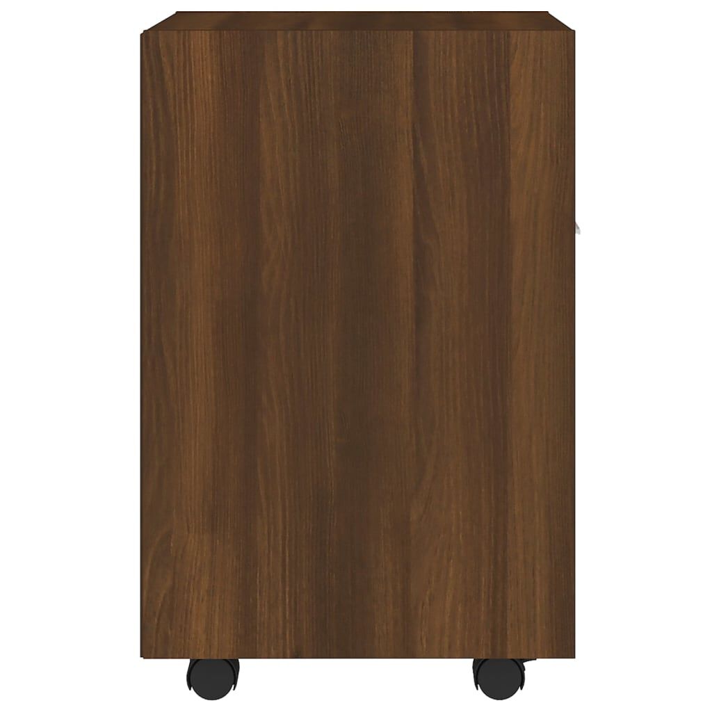 vidaXL Ντουλάπι με Ροδάκια Καφέ Δρυς 33x38x60 εκ. Επεξεργασμένο ξύλο
