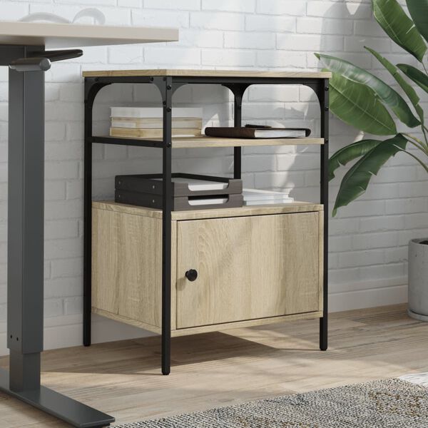 vidaXL Βάση Εκτυπωτή 3 Επιπέδων Sonoma Δρυς 50x40x76 εκ Επεξ. Ξύλο