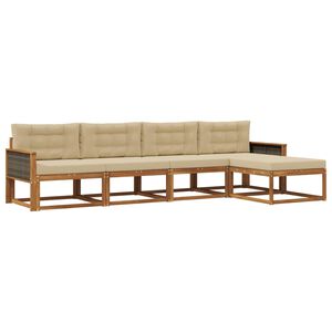 vidaXL &Sigma;&epsilon;&iota;&rho;ά &Kappa;&alpha;&nu;&alpha;&pi;έ &Epsilon;&xi;&omega;&tau;&epsilon;&rho;&iota;&kappa;&omicron;ύ &mu;&epsilon; &mu;&alpha;&xi;&iota;&lambda;ά&rho;&iota; 5 pcs &Phi;&upsilon;&sigma;&iota;&kappa;ό &kappa;&alpha;&iota; &Mu;&pi;&epsilon;&zeta;