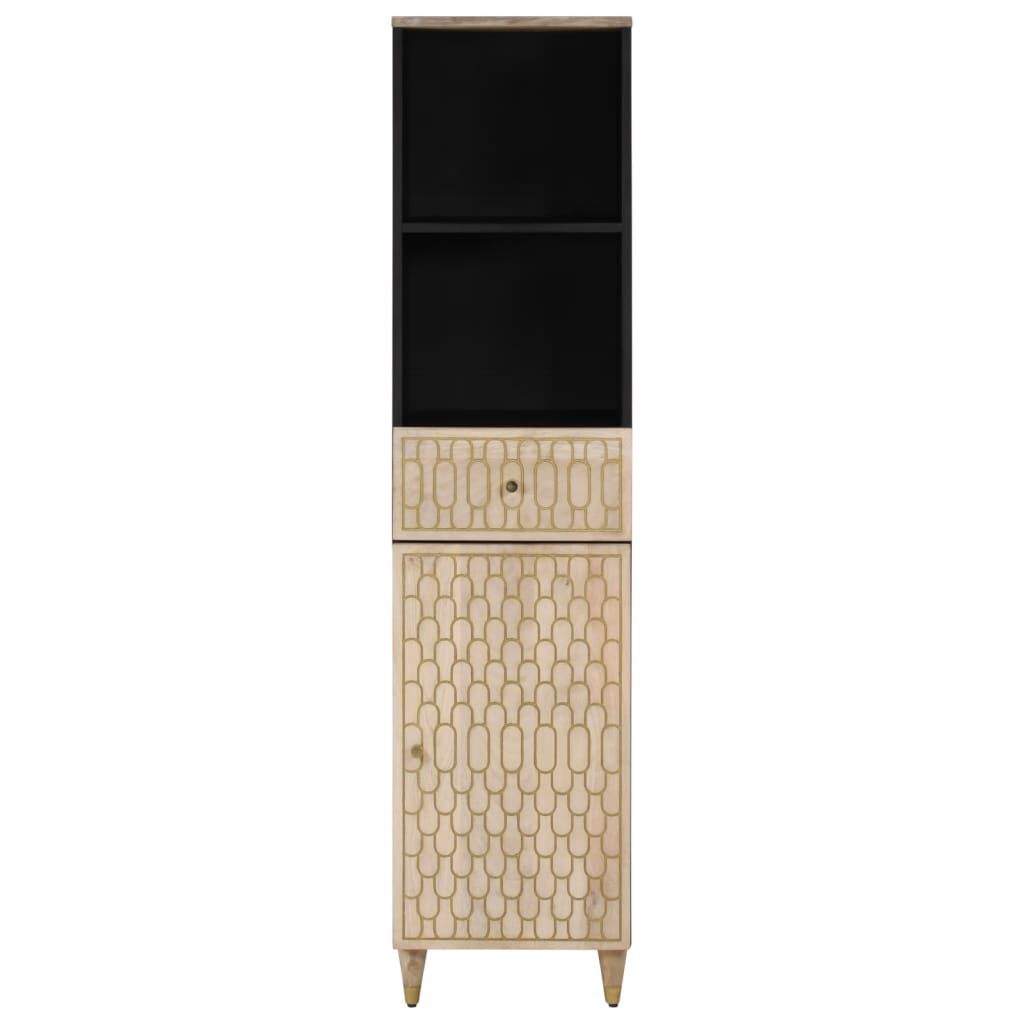 vidaXL Ντουλάπι Μπάνιου 38 x 33 x 160 εκ. από Μασίφ Ξύλο Μάνγκο