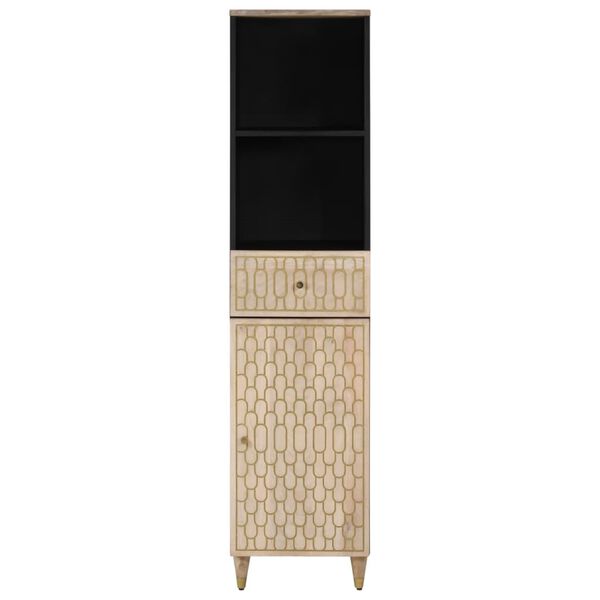 vidaXL Ντουλάπι Μπάνιου 38 x 33 x 160 εκ. από Μασίφ Ξύλο Μάνγκο